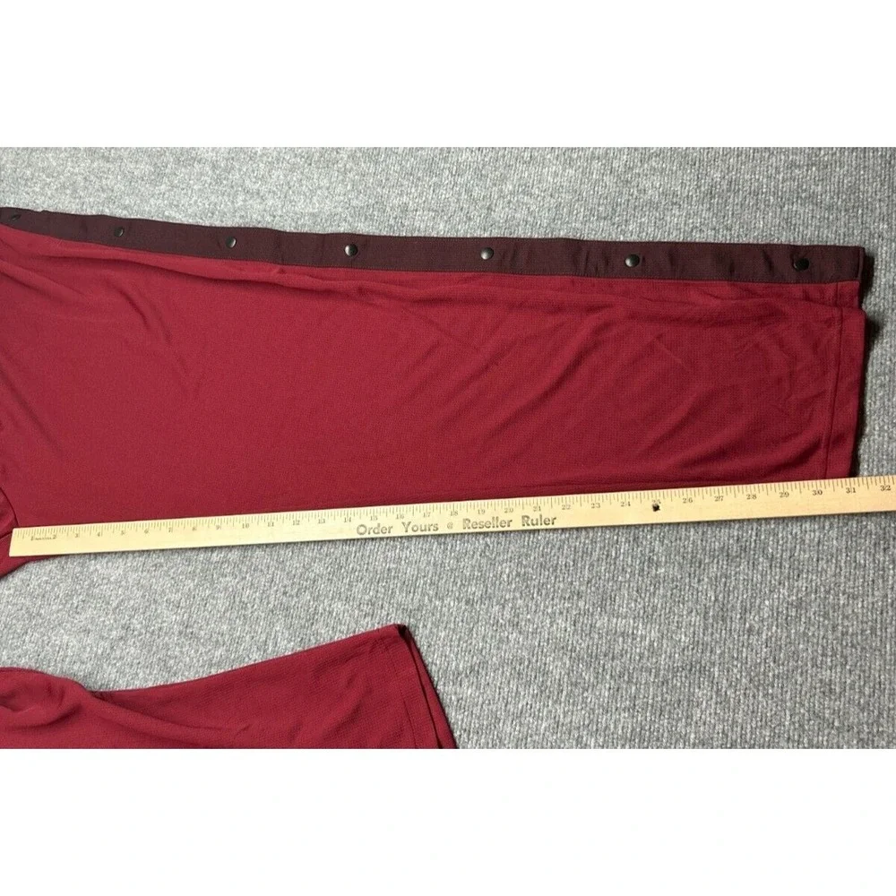 Xersion Sweatpants Mens 2XL Red Burgunday Side Snap Button Polyester Pull On New